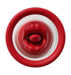 MizzZee - MouthLure Licking Vibrating Breast Cup (Chargeable - Red)
